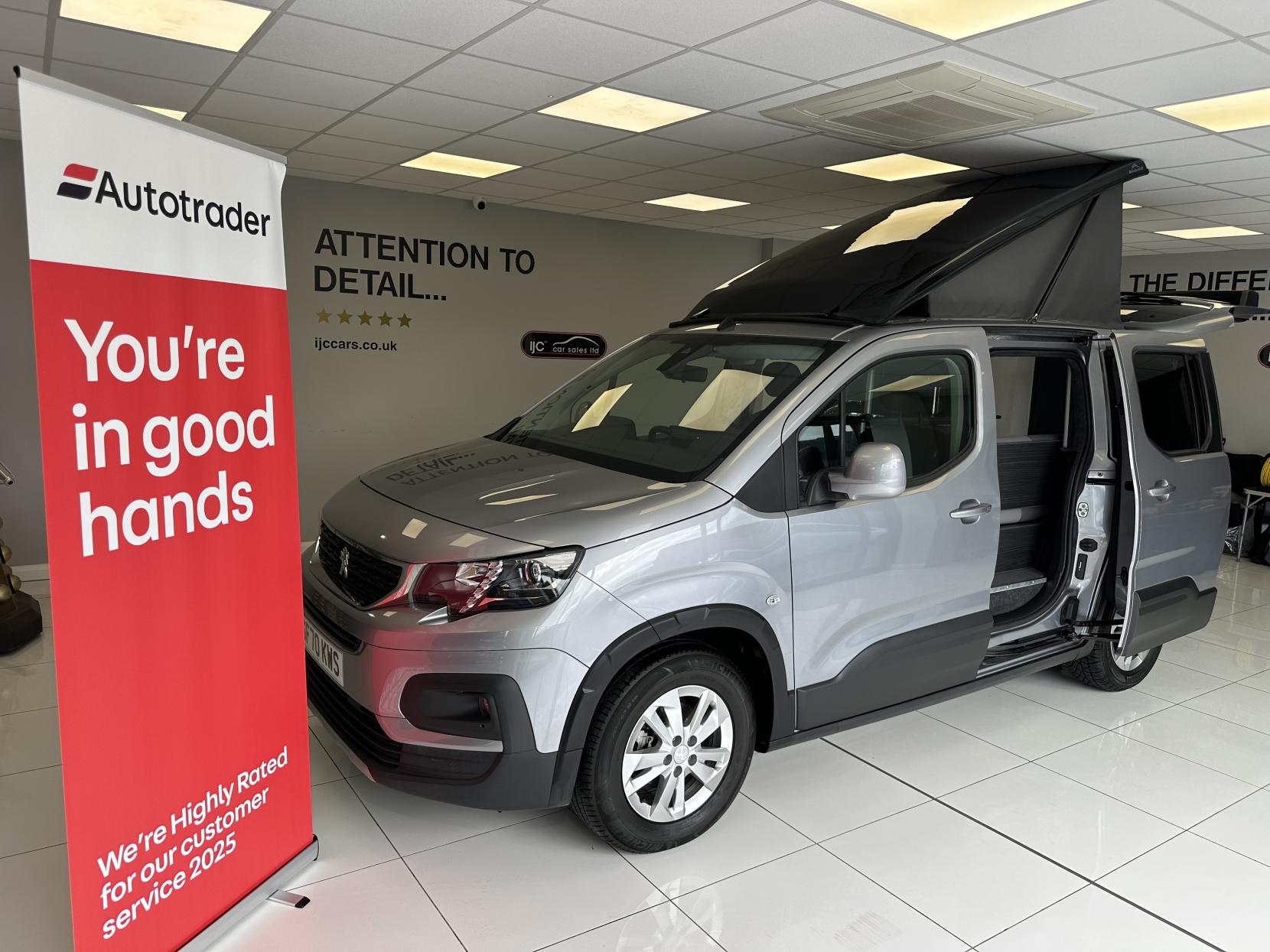 Peugeot Rifter MICRO CAMPER, JUST 3,683 MILES! POP TOP, SIDE BED! *STUNNING NEW COLOUR INTERIOR*